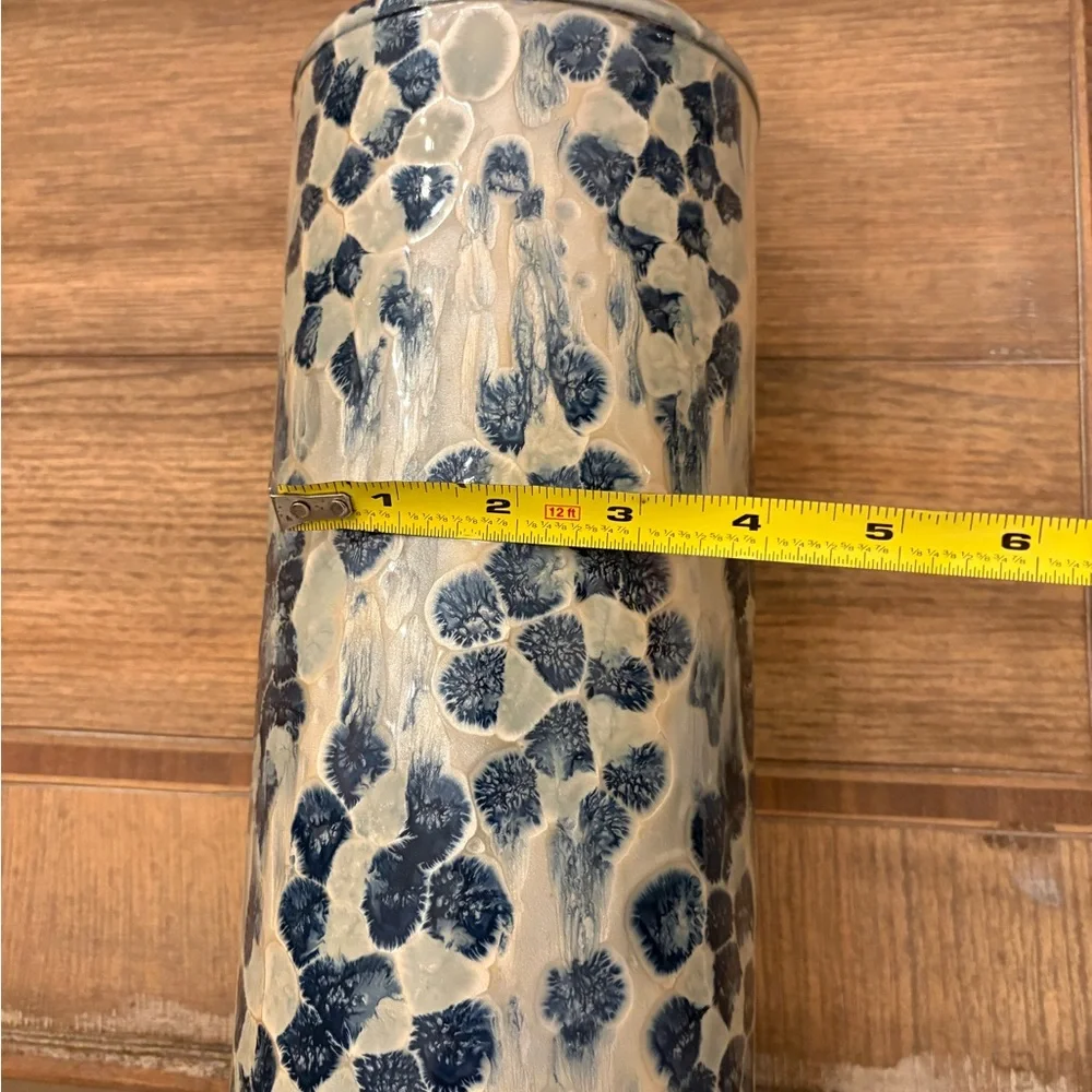 Blue Floral Ceramic Vase - Home Accents
